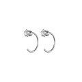 wholesale S925 silver small fresh flower-shaped diamond-inlaid women's simple ear hook girly sweet stud earrings M01761-0-4
