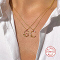 wholesale S925 Sterling Silver 26-Letter Butterfly Pendant Necklace with Zircon-0-1