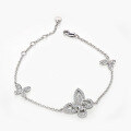 wholesale 18K Gold Plated 925 Sterling Silver Full Moissanite Butterfly Phantom Duet Bracelet for Women-0-0