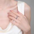 S925 Silver Moissanite Open Irregular Ring for Women-0-2
