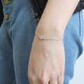 wholesale 925 Sterling Silver Korean Style Minimalist Single Zircon Bracelet, Factory Direct-0-3