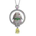 wholesale 925 Sterling Silver New 15mm High-Carbon Diamond 7*10 Adorable Cute Bunny Luxurious Full Diamond Pendant-0-4