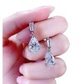 wholesale Metal Material S925 Sterling Silver, Zhu Zhifan Jewelry New Drop Pear-shaped Stud Earrings Simulated Diamond Earrings Hot Selling Export Style-0-3