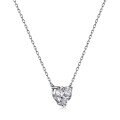 wholesale S925 Sterling Silver Minimalist Small and Exquisite Heart-shaped Zircon Pendant Choker Necklace Wholesale-0-5