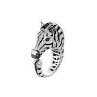 wholesale 925 Silver Gold Plated Ring with High Carbon Diamond, Zebra Black Enamel, Hot Selling Niche Versatile Jewelry for Women-Enamel color  140 catties or less US size 9 (Hong Kong size 17-18, EU size 60, ring length approximately 60mm)