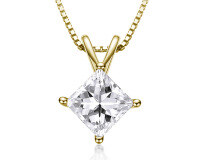 wholesale S925 Sterling Silver Necklace [Clearance with Free Shipping] Unconventional Square Zircon Pendant for Women, Small and Unique, Simple and Versatile-R model [clearance free shipping]