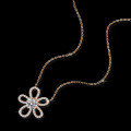 S925 Silver Pendant Moissanite Sunflower Necklace for Women-0-2