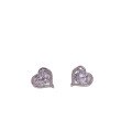 wholesale S925 Sterling Silver Maker's Love Heart Ear Studs Earrings for Healing Ear Piercings, Sleep-Friendly, Small Zr Crystal Heart-Shaped Earrings-0-4