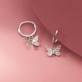 wholesale S925 Sterling Silver Line Butterfly Ear Clasps, Ins-style Sweet Design, Elegant Ear Accessories for Women M03666-0-0