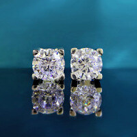 wholesale 925 Silver Zhuo Zhifan Jewelry European and American New 80 High Carbon Drill Swallow Tail Bull Head Ear Studs Women's Precision Work Cross-Border Style-E215 Bull Head Earrings 925 Silver