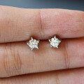 S925 Sterling Silver Moissanite Star Earrings, Luxury Classic Premium Design Cross-Border Wholesale Factory-0-2