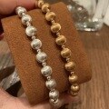 wholesale S925 Sterling Silver Vintage Brushed Finish Cat's Eye Bead Bracelet, Minimalist and Exquisite Stackable Style with a Premium Feel-0-3