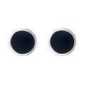 wholesale S925 Sterling Silver Korean Dongdaemun Harajuku Style Minimalist Enamel Resin Creative Fretwork Stud Earrings-0-4