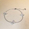 wholesale S925 Sterling Silver Moissanite Bracelet for Women, D Color Premium White Moissanite Phantom Butterfly Ins Style Niche Design Hand Accessory Wholesale-0-3
