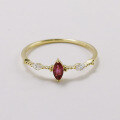 wholesale 18K Gold Jewelry Fashion Trend Niche Versatile Luxury Hollow Ruby Full-Cut Diamond Ring-0-1