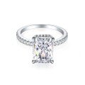 wholesale 925 Silver European & American 4ct Color Gemstone Ring for Women, High-End Luxurious Exaggerated 8*11 Ice Flower Cut High-Carbon Diamond-0-4