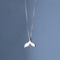 wholesale S925 silver Korean-style fishtail shell necklace, simple and elegant fashion statement women's neck accessory D9707-0-3