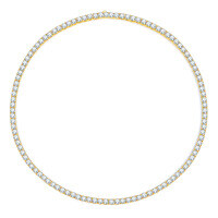 925 Sterling Silver Moissanite Tennis Necklace for Women-3.0mm/10-point moissanite/S925 sterling silver (golden)  45cm