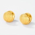 wholesale S925 Sterling Gold Plated Minimalist Hand-Brushed Light Luxury Vintage Style Large Gold Earrings, Niche Earrings Wholesale-0-2