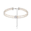 wholesale 925 Sterling Silver Freshwater Pearl Necklace, Ins Style Light Luxury High-end Choker for Women-0-4