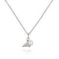 wholesale Sterling Silver with Pearl, Summer New Ice Cream Necklace S295, Niche Design, Cool Summer Gift for Women-0-6