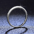 925 Silver Moissanite Single Row Crown-Style Solitaire Ring-0-0