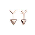 wholesale 925 Sterling Silver Rose-colored Earrings for Women, Minimalist Niche Design New Stud Earrings, Aloof Style Jewelry-0-4