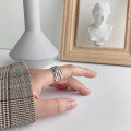 wholesale S925 Sterling Silver Korean Style Versatile Stackable Multi-Layer Minimalist Open Ring for Women, Ins New Trend-0-3