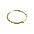 wholesale S925 Sterling Silver HJZ655 Korean Style Stackable Minimalist Irregular Surface Simple Ring for Women-0-4