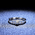 925 Silver Moissanite Ring Pinky Stackable Ring-0-0