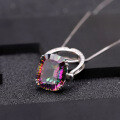 wholesale 925 Sterling Silver Vintage Design Jewelry Banquet Matching Necklace with European and American Personality Colored Crystal Pendant-0-1