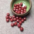 wholesale Metal material faceted bead cut surface natural cinnabar loose bead accessories for DIY bracelets, necklaces, and collectibles-0-2