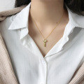 wholesale S925 Sterling Silver HXL467 Korean Style Simple and Versatile Key Pendant Collarbone Necklace for Women and Students-0-3