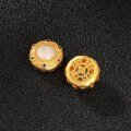 wholesale S925 gold-plated zircon opal pendant spacer bead handmade beaded bracelet DIY jewelry accessories-0-1