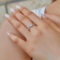 wholesale S925 Sterling Silver Cross-Border Hit Women's Ring with Holding Heart Crown Design, Small Niche Light Luxury Ins Style Closed Ring-0-2