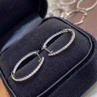 wholesale S925 Sterling Silver Red Elk Full Body Ins Ear Clasp Minimalist Oval Design Exquisite Fashion Versatile Stud Earrings for Women-BE0054-Platinum 925 Silver