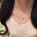 wholesale 925 Sterling Silver Minimalist Nouveau Chinese Hollowed-Out Diamond-Cut Gourd Pendant Necklace, Women's Delicate Luxury Collarbone Chain-0-4