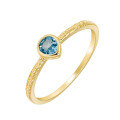 wholesale 9K Gold French Minimalist Letter Design Swiss Blue Topaz and Peridot Ring, Nojesss* Same Style-0-5