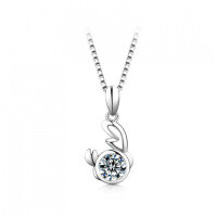 925 Silver Zodiac Pendant with 1-Carat Moissanite Necklace for Women-Cancer + Box Necklace  1 Carat (Eight Hearts and Eight Arrows Zirconia)