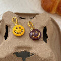 wholesale S925 sterling silver smiley enamel pendant necklace, minimalist luxury design, versatile sweater chain-0-2
