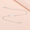 wholesale S925 Silver Tidal Small White Hexagram Bracelet for Women, Japanese and Korean Fashion Plated Lucky Shooting Star Wish Gift Hand Accessory-0-3