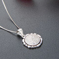 wholesale S925 silver rhinestone minimalist fashion pendant, Korean-style round drip enamel necklace for women-0-1