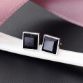 wholesale S925 Sterling Silver Inlaid Romantic Starry Sky Amethyst Stone Stud Earrings for Women, Korean Style Simple and Fashionable Sweet Ear Jewelry Wholesale-0-2