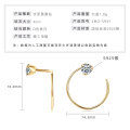 S925 Sterling Silver D Color Moissanite Earrings, Simple Design, Cross-Border Live Streaming, Daily Commute Wholesale-0-15