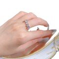 wholesale 925 Silver Diamond-Embedded Heart-Shaped Stack Ring Index Finger Ring with Minimalist Design, Exuding Korean and Japanese Elegance for Women-0-4