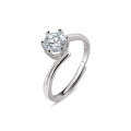 wholesale S925 Sterling Silver 1ct Moissanite Snowflake Ring Couple Engagement Wedding Proposal Birthday Gift for Girlfriend-0-4