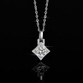 Sterling Silver 1-Carat Moissanite Pendant Necklace for Women-0-4