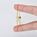 wholesale Metal material, cross-border exclusive supply, European and American style adjustable moissanite bracelet with a fashionable design sense, triple-loop bracelet for women-0-2