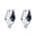 wholesale S925 Sterling Silver Geometric Faceted Polygonal Irregular Design Rhombus Ear Clasp Trendy Sweet and Cool Style Ear Accessories-0-4