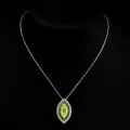 wholesale 925 Silver Zhu Zhifan Jewelry New 6*13 Marquise Yellow Diamond Pendant Necklace for WomenLive Stream Style-0-3
